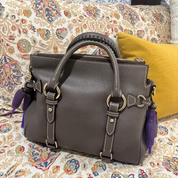 Dooney Pebble Grain Satchel - Elephant - Picture 2 of 4